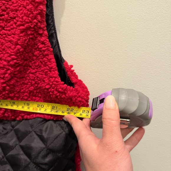 Honda By Utopia Dream Lab Red Sherpa Vest Size Small - Picture 4 of 7